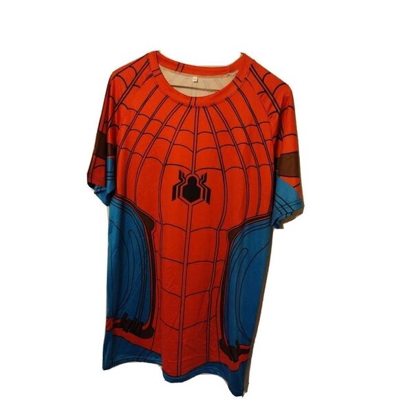 Marvel's Spiderman Activewear Shirt Mens Size XXL Classic Costume Order Size dwn - Picture 1 of 5